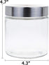 Lawei 6 Pack 27 Oz Clear Glass Jars with Stainless Steel Lids, Food Storage Canister Set