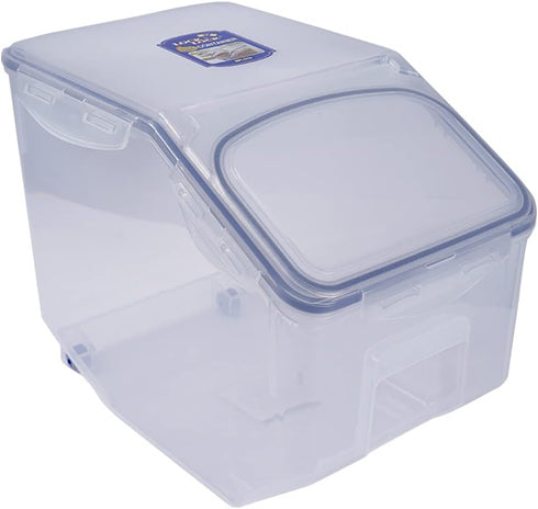 LOCK & LOCK Easy Essentials Food Lids (Flip-Top), BPA Free, 50.7 Cup for Rice, Clear Pantry Storage