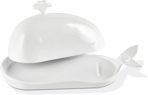Countertop, Butter Dish with Lid for Cute Whale Design, Ceramic Butter Dish with Handle, Funny Kitchen Decor, Ideal