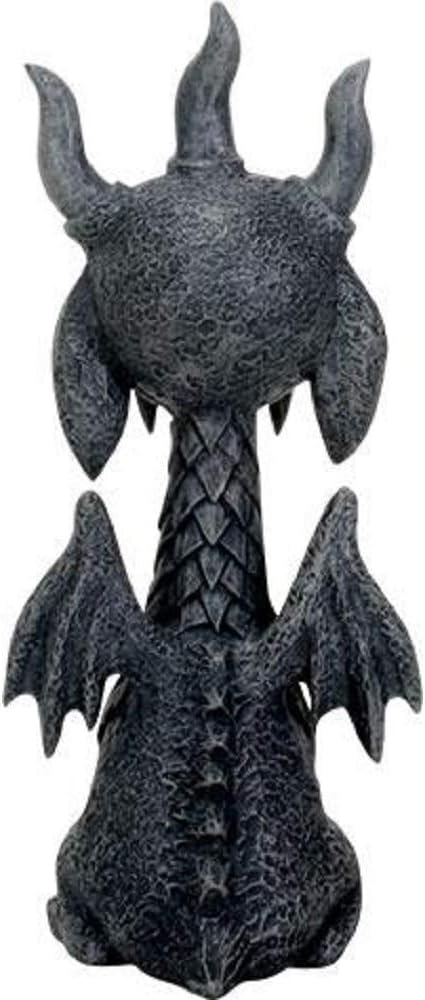 SUMMIT COLLECTION 5.5 Inch Medieval Dark Grey Winged Gothic Gargoyle Guardian for Desk and Shelf Decoration
