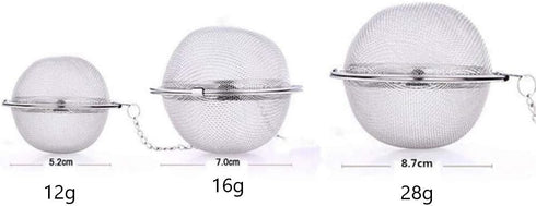 Mayata 3pcs Stainless Steel Fine Mesh Seasoning Ball, Kitchen Soup Spice Stew Filter Tool, Metal Tea Bag Tea Ball (3pcs