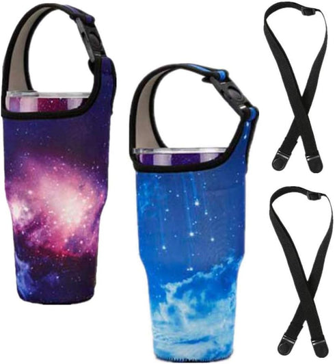 Tumbler 30oz Carrier Holder Pouch with Shoulder Strap, Fits YETI, Rtic, Atlin, Ozark Trail, Rambler 30 oz Insulated