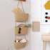 3 AARAINBOW Wall Hanging Cotton Baskets - Large Tier Decorative Baskets for Wall, Nursery, Bathroom (B-Brown)