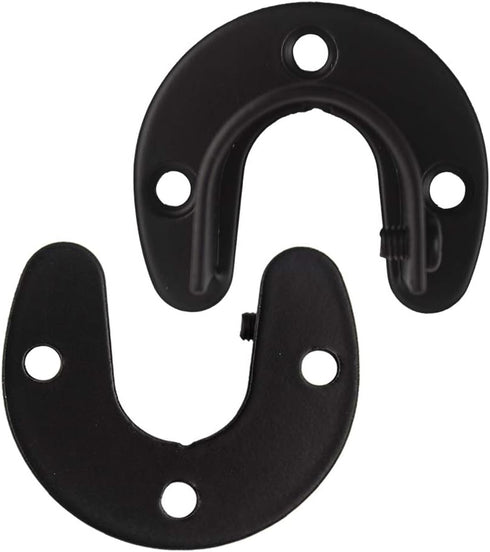Zip Seven 1-5/16 Shower Closet Rod Holder Set, U Shaped Hanging Rod Flange Socket Heavy Duty Curtain Pole Bracket