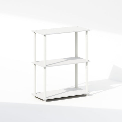 3-Tier 11.6 23.6 29.6, Furinno Turn-N-Tube Book Shelf, Bookshelf, Bookcase with Multipurpose Compact Display Rack, x x