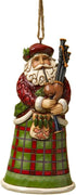Jim Shore Heartwood Creek Scottish Santa Stone Resin Hanging Ornament, 4.75”, Christmas