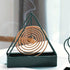 Designer Portable Iron Mosquito Coil Holder - 2 pcs Set with Handle, Fireproof Material Incense Holder