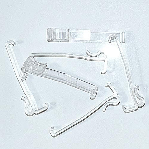 Valance Clips, 6pcs Clear Plastic Hidden Clip for 3-1/4'' Window Blinds, Valance Retainer Holder