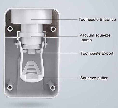 Toothpaste Dispenser, 2 PCS Automatic Toothpaste Squeezer for Kids & Family, Wall Mount Bathroom Accessories