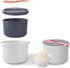 Microwave Rice Cooker Set, 2L Food Grade PP Material, Rice Spoon, Lid, Strainer, Steaming Pot for Home Meal Prep