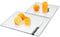 Tempered Glass Cutting Board for Kitchen, Clear Heat Resistant Board with Non-Slip Feet, 12x16" & 12x8" 2 Pcs