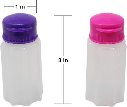 Travel Size Salt and Pepper Shaker Set with Flip Lids, Spill-Proof Plastic Shakers for Cooking and Dining Outdoors (3