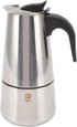 Atyhao Electric Coffee Maker, Food Grade Stainless Steel Moka Pot, 200ml for Home and Outdoor Camping
