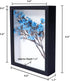 KAPIX Small Shadow Box 4x6 Picture Frame with HD Plexiglass, Deep Wood Memory Box for Keepsake Display (Black)