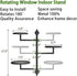 3-Tier Rotating Wall Plant Shelves Plant Shelf for Window Metal Wall Plant Holder for Multiple Plants with Hanging