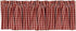 Home Collection by Raghu Barn Red/Nutmeg Heritage House Check Valance, 72 by 15.5-Inch (VL100017)