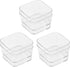 6pcs Clear Acrylic Storage Container, Desk Organizer Drawer Square Tray for Kitchen, Office, Gadgets, Pens