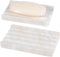 2 Pcs Soap Holder for Bathroom, Marble Soap Dish for Kitchen Countertop,