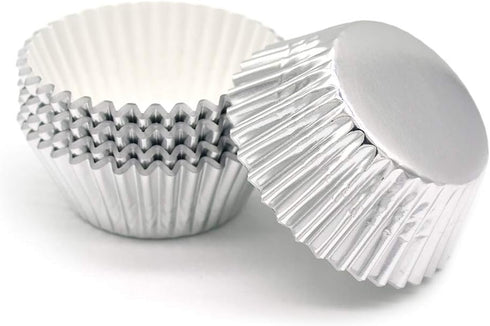 Standard Silver Foil Cupcake Liners - 100-Count Muffin Baking Cups for Party and More