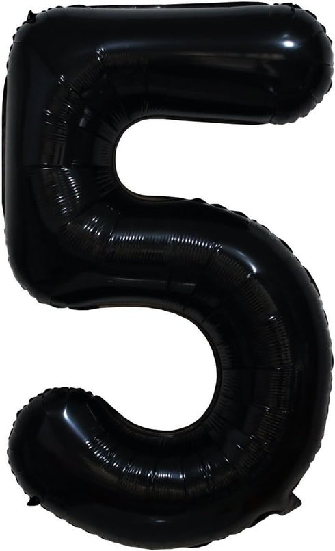 Tellpet Black Number 5 Balloon, 40 Inch