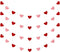 Whaline 4 Pack Heart Garland Banners, Valentine's Day String for Wedding, Party, Home Decorations