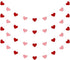 Whaline 4 Pack Heart Garland Banners, Valentine's Day String for Wedding, Party, Home Decorations