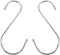 MroMax Stainless Steel S Hooks, 125mm/4.92" Silver S Shaped Hook Hangers for Kitchen, Bathroom, Bedroom, Storage Room,