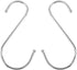 MroMax Stainless Steel S Hooks, 125mm/4.92" Silver S Shaped Hook Hangers for Kitchen, Bathroom, Bedroom, Storage Room,