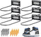 J JACKCUBE DESIGN Black Metal Floating Shoe Display Shelves for Wall Mount,
