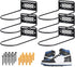 J JACKCUBE DESIGN Black Metal Floating Shoe Display Shelves for Wall Mount,