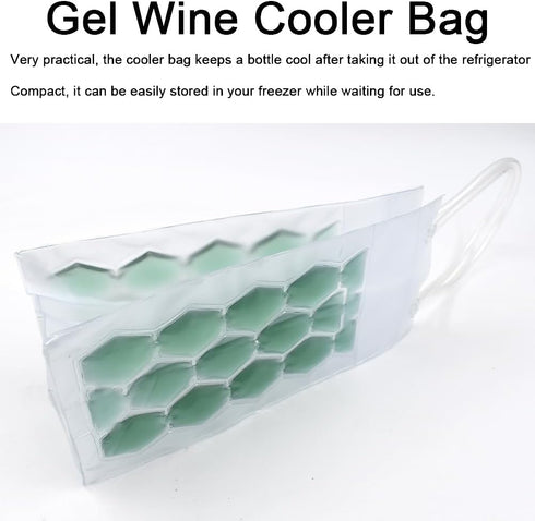 Wine Cooler Bag, Ice Bag for Wine Beer Bottle (2 Pack) Instant Cooling and Keeps Your Drink Cold Keep Cool and Chill Champagne Wine (Teal (2 Pack))