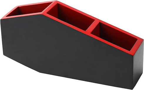 GUTE Coffin XL Makeup Brush Holder Extra Large Coffin Shelf - Goth Desk Organizer, Coffin Makeup Organizer - Accessories Storage for Home, Bedroom, Bathroom - Gothic 12x6x4 - Spooky Décor
