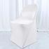 1 Set Rosette Efavormart White Satin Spandex Stretch Folding Chair Cover for Party Dining Chairs Wedding W/Foot Pockets