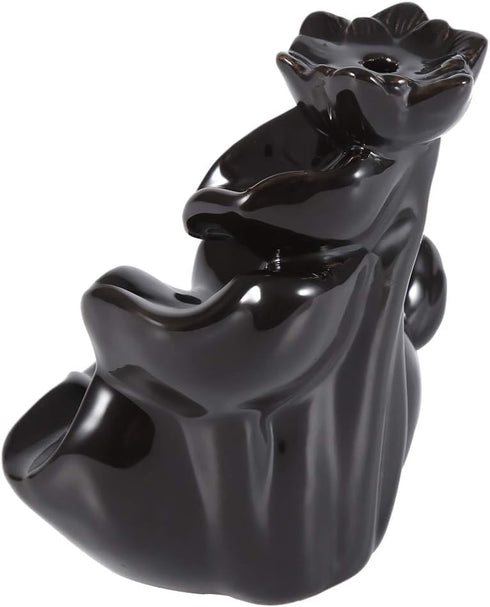 AUNMAS Ceramic Glaze Incense Holder - Backflow Step Up Incense Stand for Home Office Decor