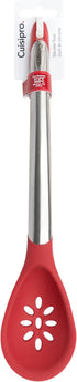 Cuisipro Silicone 12 Inch Slotted Spoon, Red