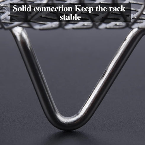 8" Air Fryer Rack for Air Fryer, Stainless Steel Three-Layer Rack with Food Clip, Fits 5.8QT - 6QT Air Fryers