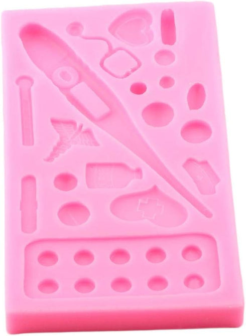 Medical Apparatus Tablet Silicone Mold for DIY Crystal Jelly Shots, Candy, Soap, and Fondant Decoration