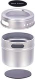 Magnetic Spice Tins & Labels, Storage Spice Containers, Window Top w/Sift-Pour (12 Jars 48 Pre-printed and 12 Blank Labels)
