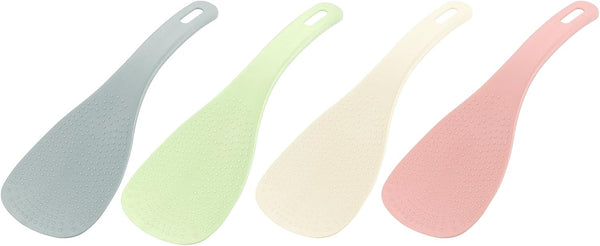 uxcell 4pcs Plastic Rice Paddle - Non-Stick Rice Spoon, Stand-up Rice Spatula Kitchen Utensils for Home Restaurant