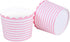 Webake Full Size Paper Baking Cups, 6oz Pink Cupcake Liners for Cupcake Bath Bomb, Set of 25 (Pink Stripe).