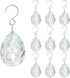 10pcs 38mm Clear Crystal Teardrops Chandelier Parts,Chandelier Crystal Prisms Pendants with Hook,Hanging