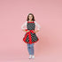 Violet Mist Vintage Apron for Women with Pockets, Cute Polka Dot Retro Stylish Apron (Red)