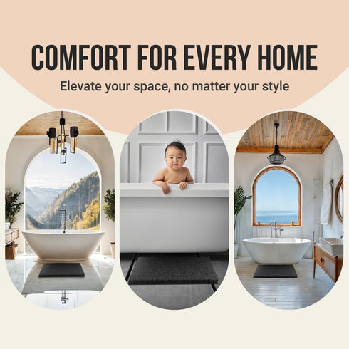 ITSOFT Plush Bathroom Rug 22x14, Absorbent Machine Washable Non-Slip Chenille Bath Mats for Bath, Shower
