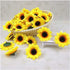 SallyFashion 25pcs Fake Sunflower Heads – 2.8" Artificial Flower Blooms, Silk Gerbera Daisy for DIY Crafts, Home Decor