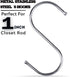 WHITECLOUDZ 30-Pack Silver S Hooks, Stainless Steel Hooks for Hanging Plants, Heavy-Duty Closet Hooks for Utensils &