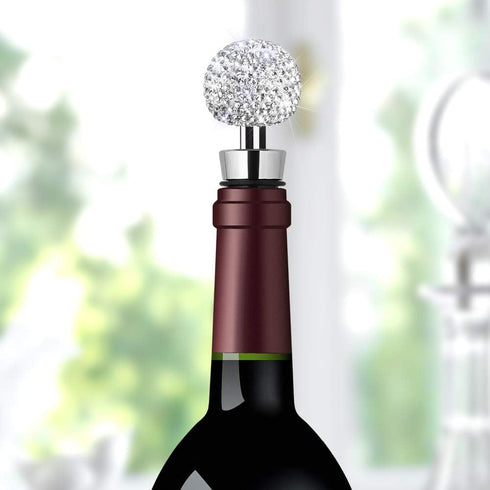 Soleebee Bling Decorative Wine Stoppers, Crystal Rhinestone Bottle Stoppers for Gifts and Parties
