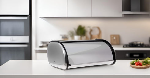 16.5x10x8 HOME IT Stainless Steel Bread Box for kitchen, bread bin, bread storage Bread holder