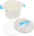 Microwave Rice Steamer Cooker with Double Vent Design for Convenient Steam Discharge, Small Rice Maker
