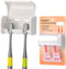 Wall Mounted Toothbrush Holder with Cover, Self Adhesive for Dorm Bathrooms and Shower, Holds 2 Toothbrushes