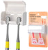 Wall Mounted Toothbrush Holder with Cover, Self Adhesive for Dorm Bathrooms and Shower, Holds 2 Toothbrushes